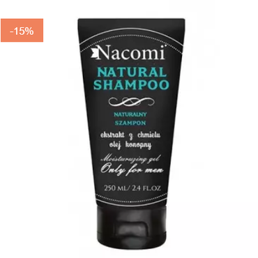 Nacomi -  Nacomi Naturalny szampon dla mężczyzn, 250 ml 